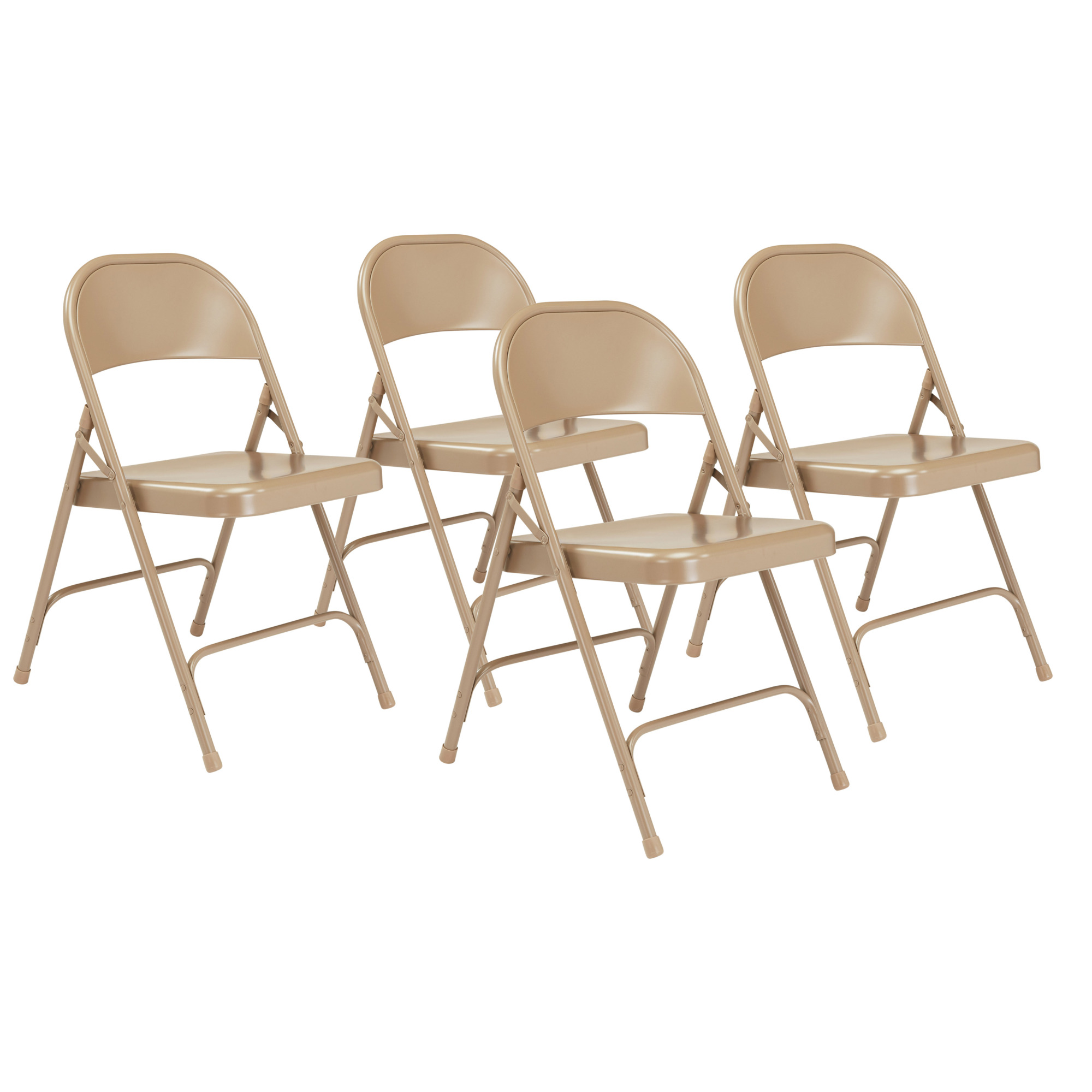 National Public Seating, 50 Series All-Steel Folding Chair, Primary Color Beige, Included (qty.) 4, Seating Type Folding Chair, Model# 51